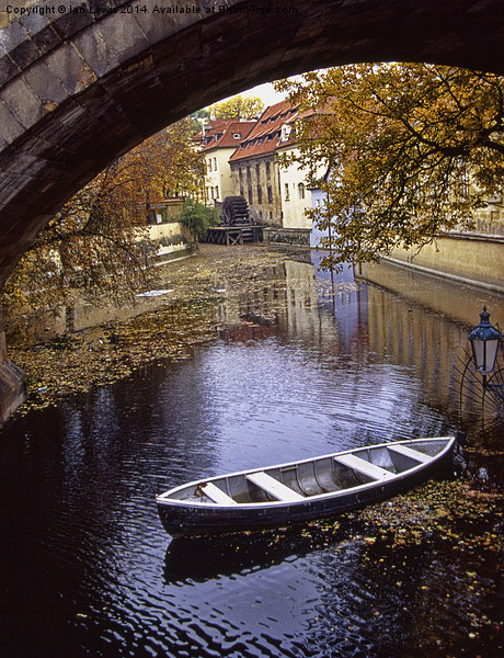 Serene Prague Backwater Picture Board by Ian Lewis