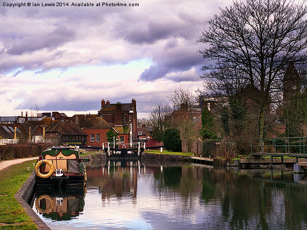 Above Town Lock Newbury Picture Board by Ian Lewis