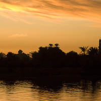 Buy canvas prints of Nile Silhouette by Ian Lewis