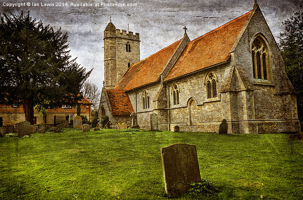 Church at Little Wittenham Picture Board by Ian Lewis