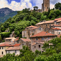 Buy canvas prints of Olargues Haute-Languedoc by Ian Lewis