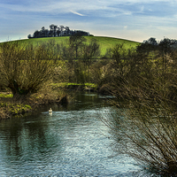 Buy canvas prints of Round Hill From Days Lock by Ian Lewis