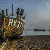 Buy canvas prints of Hastings Fishing Boat by Ian Lewis