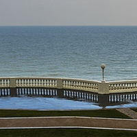 Buy canvas prints of Bexhill Seafront After The Rain by Ian Lewis