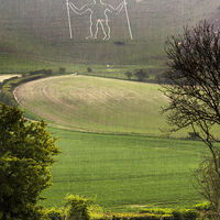Buy canvas prints of Long Man of Wilmington by Ian Lewis