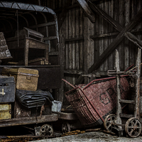 Buy canvas prints of Railway Storage Shed by Ian Lewis