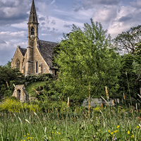 Buy canvas prints of The Church at Clifton Hampden by Ian Lewis
