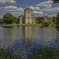 Buy canvas prints of Across the Thames to Bisham by Ian Lewis
