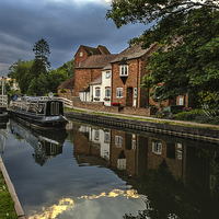 Buy canvas prints of Reflections At West Mills Newbury by Ian Lewis