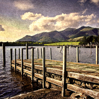 Buy canvas prints of  Derwentwater Landing Stage by Ian Lewis