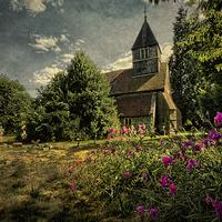 Buy canvas prints of  Church of St Laurence Tidmarsh by Ian Lewis