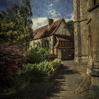 Buy canvas prints of  Dorchester Abbey Buildings by Ian Lewis