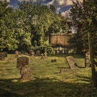 Buy canvas prints of  Dorchester Abbey Churchyard by Ian Lewis