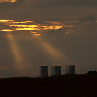 Buy canvas prints of  Sunset On Didcot Power Station by Ian Lewis