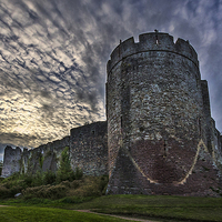 Buy canvas prints of Chepstow Castle Walls  by Ian Lewis