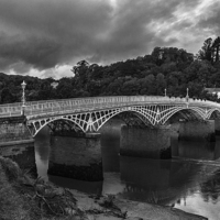 Buy canvas prints of  The Old Wye Bridge Chepstow by Ian Lewis