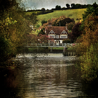 Buy canvas prints of Lardon Chase Seen From Goring  by Ian Lewis