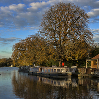 Buy canvas prints of  River Thames At Sandford Lock by Ian Lewis