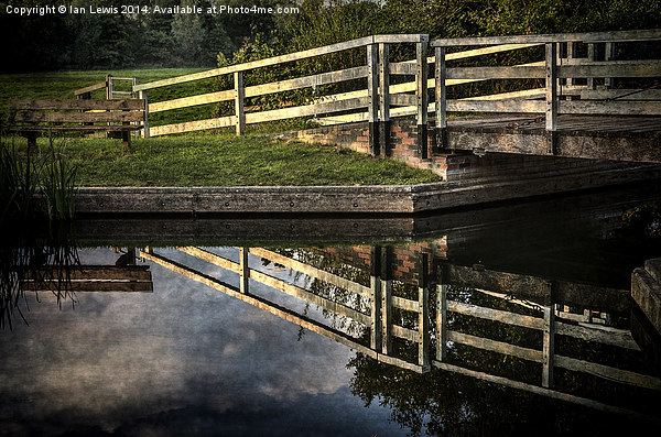  Swing Bridge Reflected Picture Board by Ian Lewis