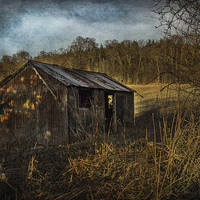 Buy canvas prints of  Abandoned Farm Building by Ian Lewis