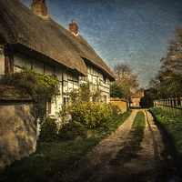 Buy canvas prints of  Cottages in Blewbury by Ian Lewis