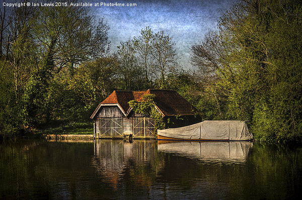  Boat Houses on the River Thames Picture Board by Ian Lewis