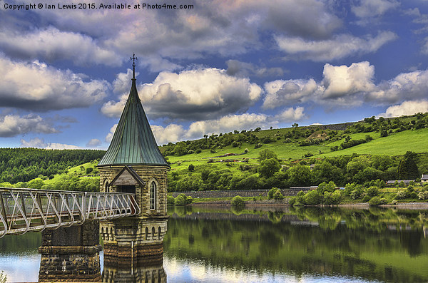  Pontsticill Reservoir Tower Picture Board by Ian Lewis
