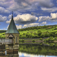 Buy canvas prints of  Pontsticill Reservoir Tower by Ian Lewis