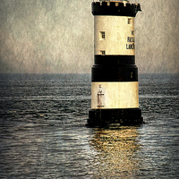 Buy canvas prints of  Penmon Trwyn Du Lighthouse Anglesey by Ian Lewis