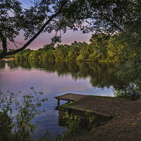 Buy canvas prints of A  Lakeside Evening by Ian Lewis