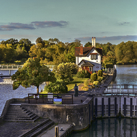 Buy canvas prints of The Thames At Goring  by Ian Lewis
