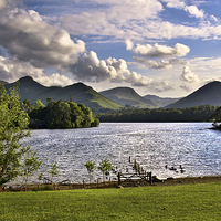 Buy canvas prints of Majestic Derwentwater View by Ian Lewis