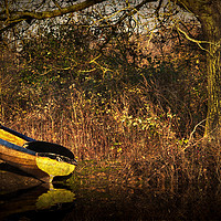 Buy canvas prints of Yellow Rowing Boat by Ian Lewis
