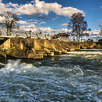 Buy canvas prints of Day's Weir at Little Wittenham by Ian Lewis