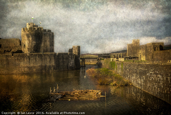 Inner Moat At Caerphilly Castle Picture Board by Ian Lewis