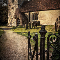 Buy canvas prints of Ancient Norman Church in a Peaceful Village by Ian Lewis