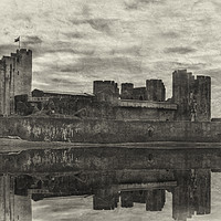 Buy canvas prints of Caerphilly Castle Reflected by Ian Lewis