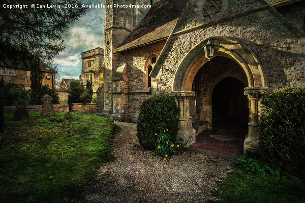 Little Wittenham Church Porch Picture Board by Ian Lewis