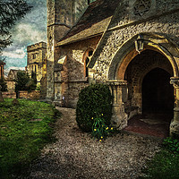 Buy canvas prints of Little Wittenham Church Porch by Ian Lewis