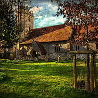 Buy canvas prints of The Church At Little Wittenham by Ian Lewis