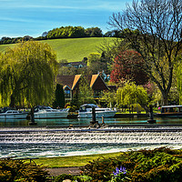 Buy canvas prints of Across The Thames To Streatley by Ian Lewis