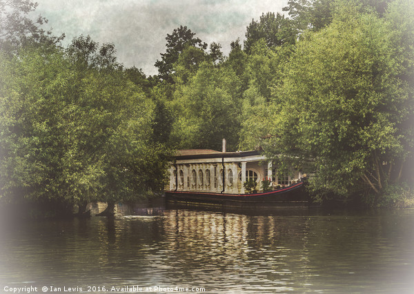 College Barge Near Iffley Picture Board by Ian Lewis