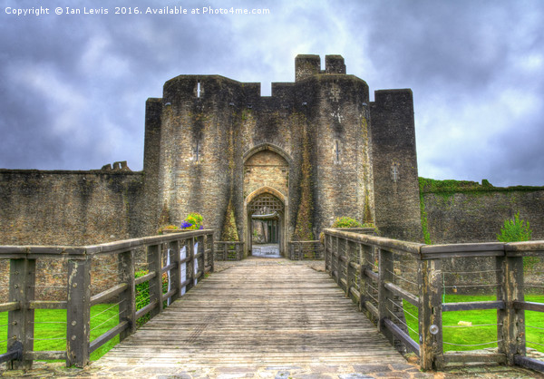 Caerphilly Castle Gatehouse Picture Board by Ian Lewis