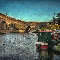 Buy canvas prints of Brecon Canal Basin in Winter by Ian Lewis