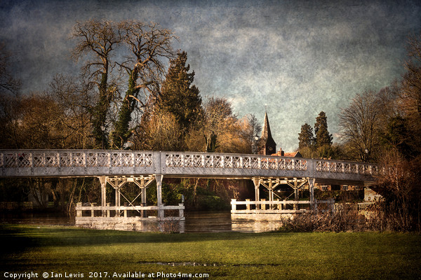 Whitchurch on Thames Toll Bridge Picture Board by Ian Lewis