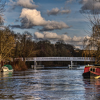 Buy canvas prints of Below The Weir at Pangbourne by Ian Lewis