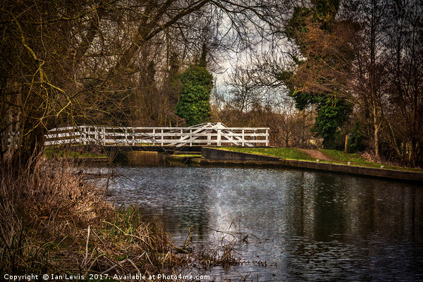 Tranquil swing bridge over the KA Picture Board by Ian Lewis