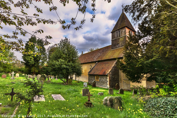 The Churchyard at St Laurence Tidmarsh Picture Board by Ian Lewis