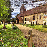 Buy canvas prints of The Church At Tidmarsh in Berkshire by Ian Lewis