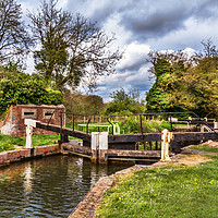 Buy canvas prints of Garston Lock On The Kennet Navigation by Ian Lewis